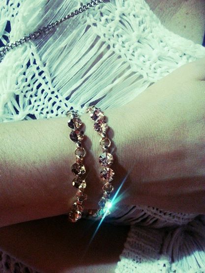 PULSEIRA DELICADA FINA COM STRASS DUPLO